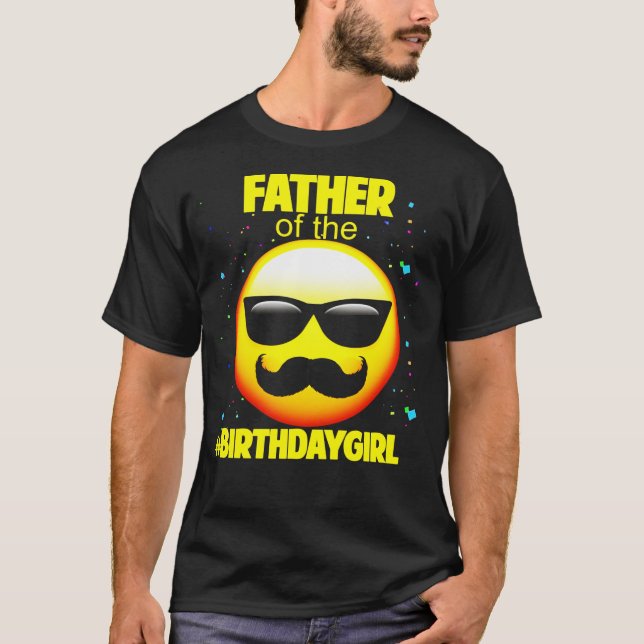 Emoji Birthday Girl for Pappa T Shirt (Framsida)
