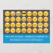 Emoji Birthday-inbjudan
