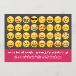 Emoji Birthday-inbjudan Inbjudningar
