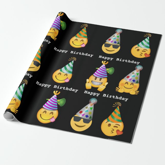 Emoji Birthday Presentpapper (Utrullad)