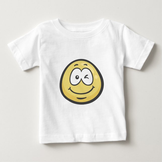 Emoji: Blinka ansikte Tee (Framsida)