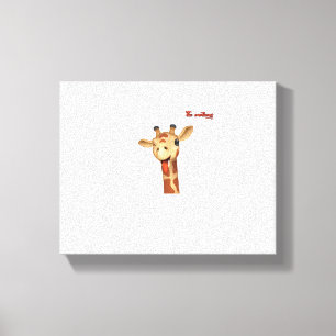 emoji blinkande tunga ut giraff ansikte canvastryck