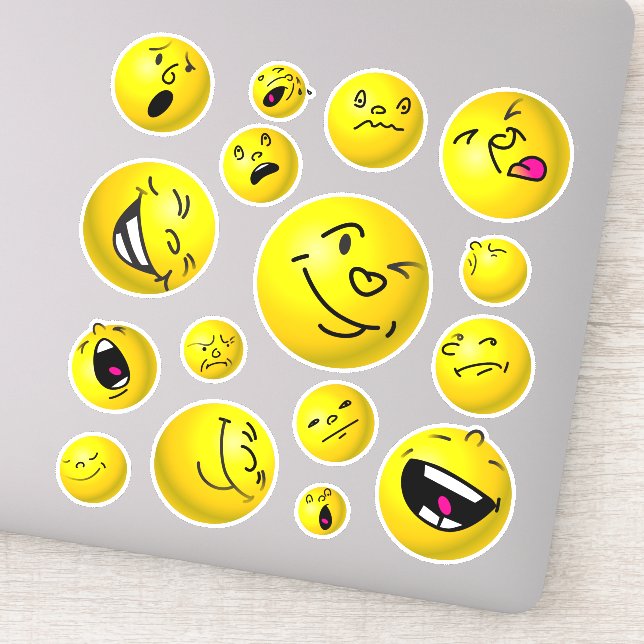 Emoji bollar klistermärken (Detalj)