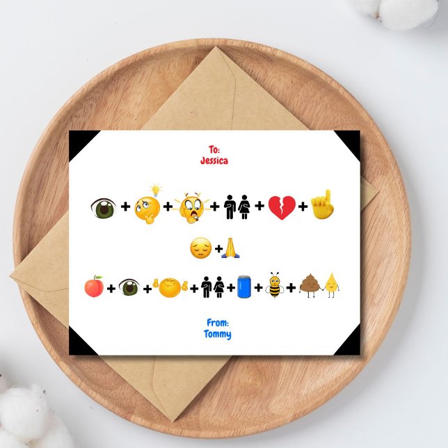 Emoji Breakup Card Meddelande (Breakups aren't fun but this breakup card is. Use it when the other person has a sense of )