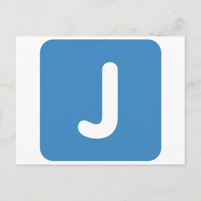 Emoji Brev J Twitter Vykort (Framsida)