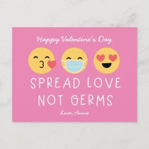 Emoji Classroom Valentine - Rosa Vykort