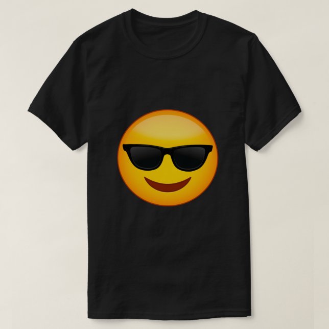 Emoji Couple Costume Funny Emoji Sunglasses  T Shirt (Design framsida)