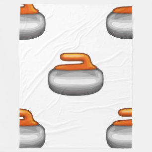 Emoji Curling Stone filet Fleecefilt