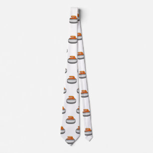 Emoji Curling Stone herrkläder manar necktie halsb Slips