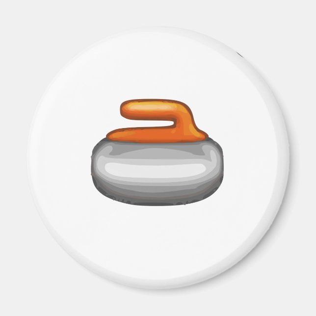 Emoji Curling Stone Magnet (Framsidan)