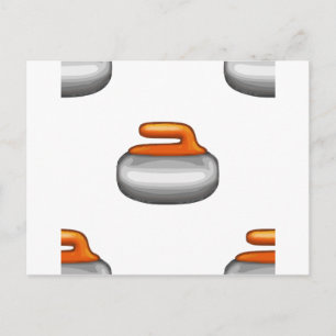 Emoji Curling Stone Vykort