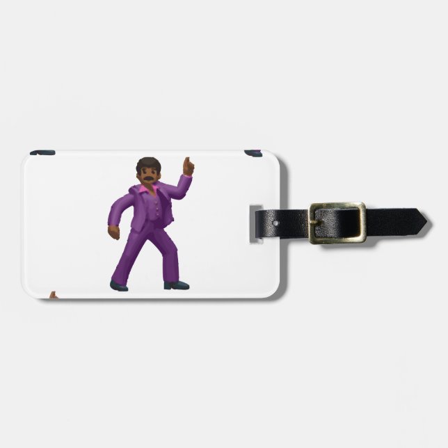 Emoji Dancing Man Bagagebricka (Horisontell Framsida)