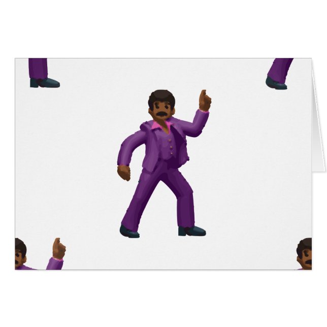 Emoji Dancing Man Hälsningskort (Framsidan Horizontal)