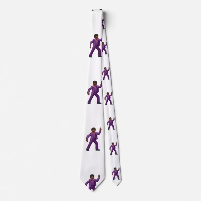 Emoji Dancing Man herrkläder manar necktie nacksli Slips (Framsida)