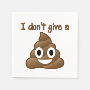Emoji Don a Poop Papper Napkins inte Ge Pappersservett