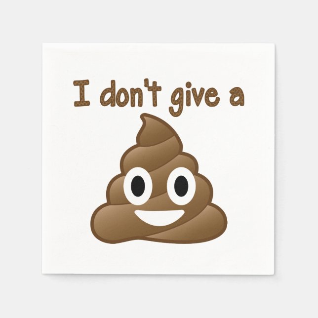 Emoji Don a Poop Papper Napkins inte Ge Pappersservett (Framsidan)