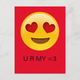 Emoji du är mitt hjärtklaffskort helg vykort