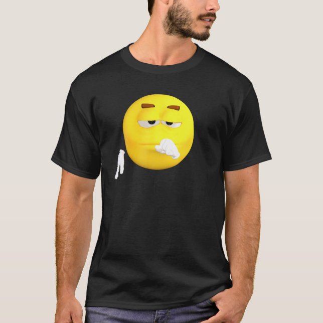 Emoji Emoticon Ansikte Emotion Icon T Shirt (Framsida)