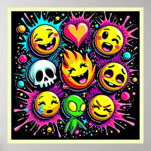 Emoji Explosion Poster
