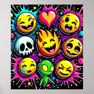 Emoji Explosion Poster