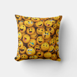 "Emoji Extravaganza: Expressive Emoji Stil Design Kudde