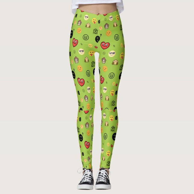Emoji-färgad Leggings (Framsida)