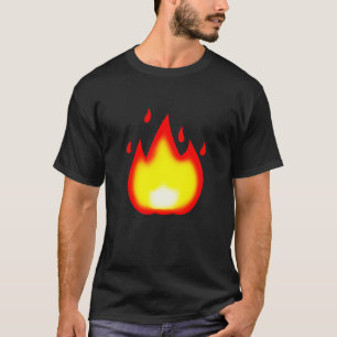 Emoji Fire Flame Hett Te T Shirt