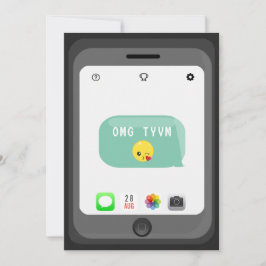 Emoji Födelsedagsfest Tack Kort