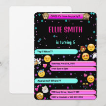 Emoji-födelsedagsinbjudan