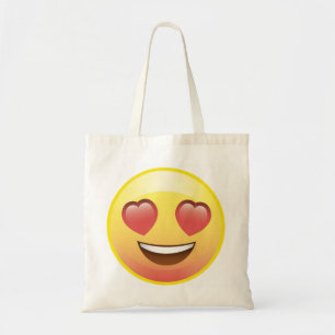 Emoji för kärlek för hjärtaögon hänger lös den tygkasse