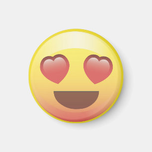 Emoji för kärlek för hjärtaögon lycklig magne magnet