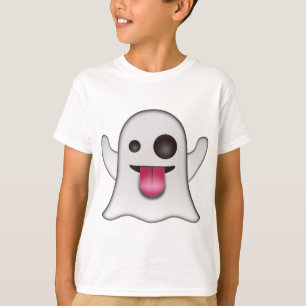 Emoji för läskig spöke kall roligt t shirt