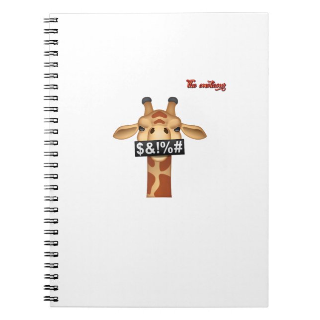 emoji förolämpande arg giraffe ansikte anteckningsbok (Framsidan)