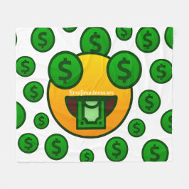 Emoji galenskap fleecefilt
