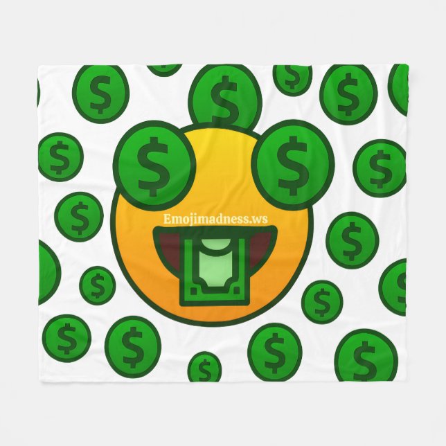 Emoji galenskap fleecefilt (Framsidan (Horisontell))