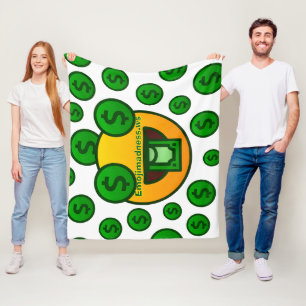 Emoji galenskap fleecefilt