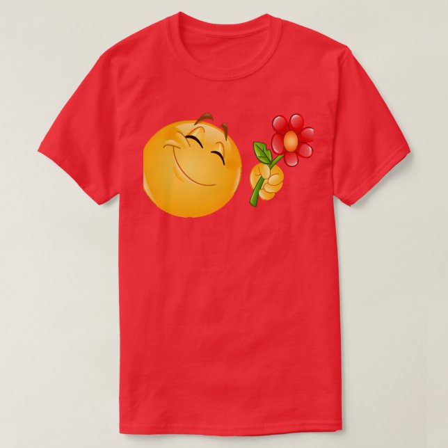 Emoji Ge Flower T Shirt (Design framsida)