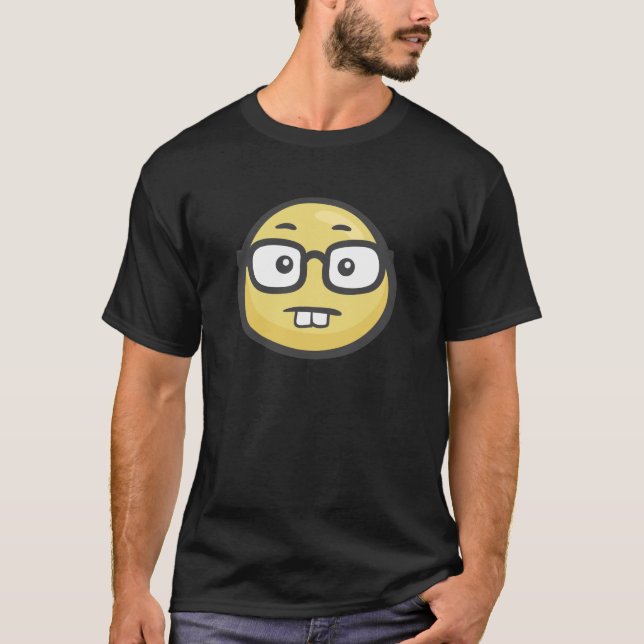 Emoji: Geekansikte Tee Shirt (Framsida)