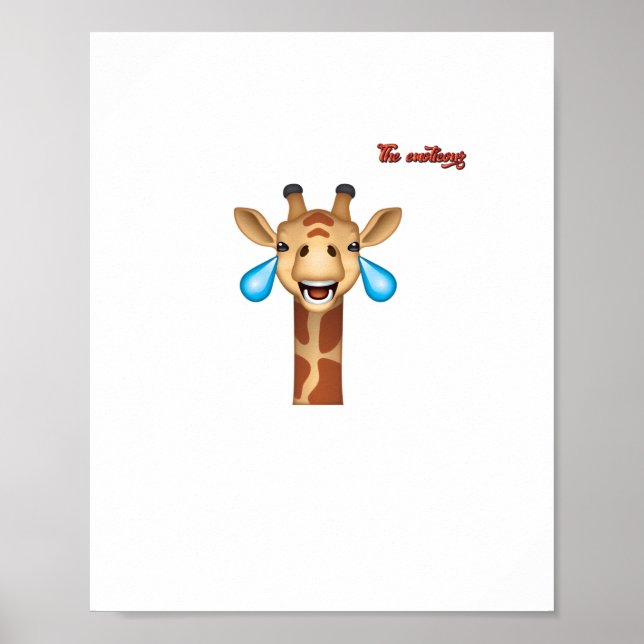 emoji glad gråtande giraff ansikte   poster (Framsidan)