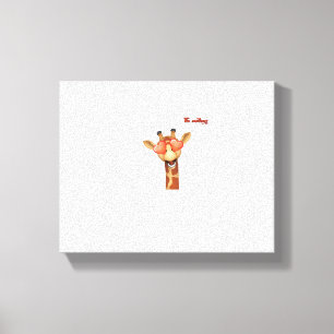 emoji glad kärlek ögon giraff ansikte canvastryck