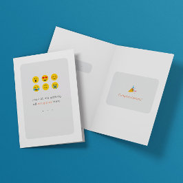 Emoji gratulationskort kort