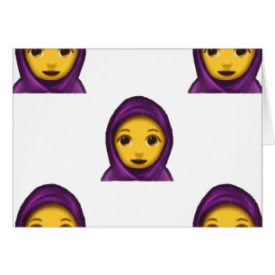 emoji hajib hälsningskort