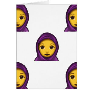 emoji hajib hälsningskort