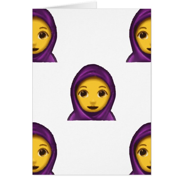 emoji hajib hälsningskort (Framsidan)