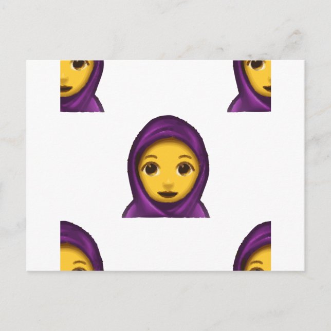 emoji hajib vykort (Framsida)