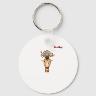 emoji head exploderar giraffe ansikte nyckelring