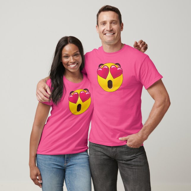 Emoji Heart Öga Valentines T Shirt (Unisex)