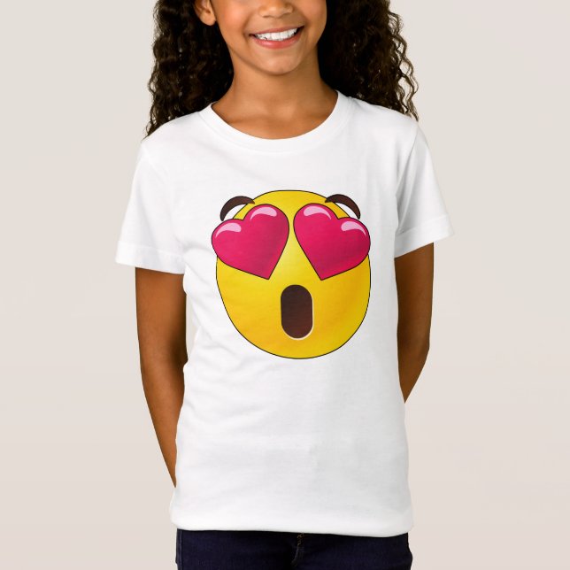 Emoji Heart Öga Valentiness T-Shirt (Framsida)