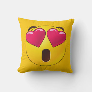 Emoji Heart Ögon Valentines Kudde