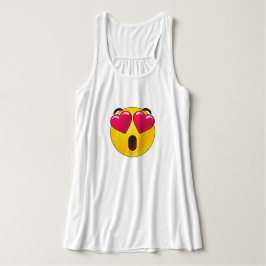 Emoji Heart Ögon Valentines Linne Med Racerback